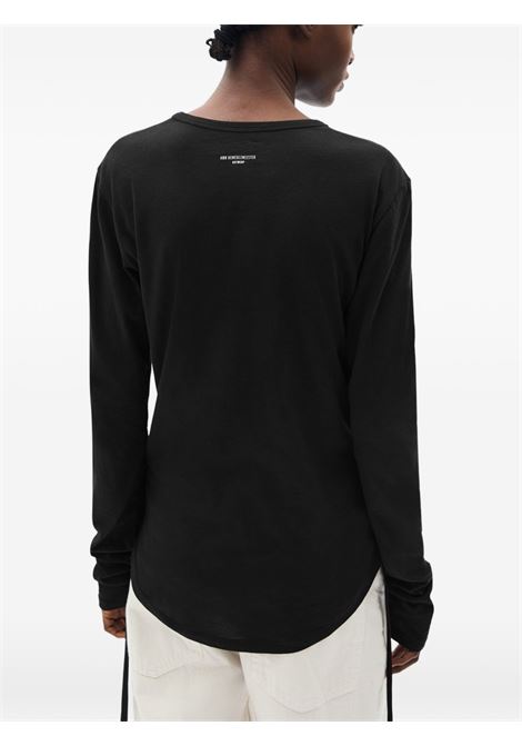 dot wrinkled cropped ls t-shirt woman black ANN DEMEULEMEESTER | B0013925 FA206099